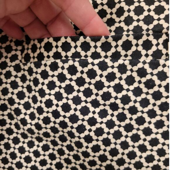 J.Crew Geometric Stretch Shorts Pockets Summer Preppy Side Zip Classic Size 14 - Picture 6 of 7